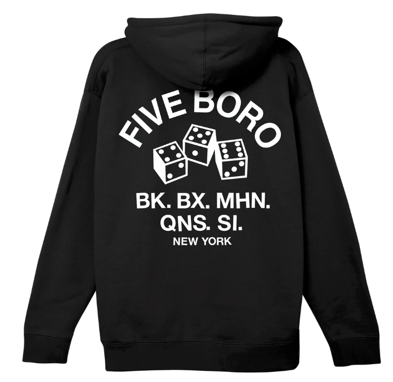 5B, 4-5-6 Dice Pullover - Black